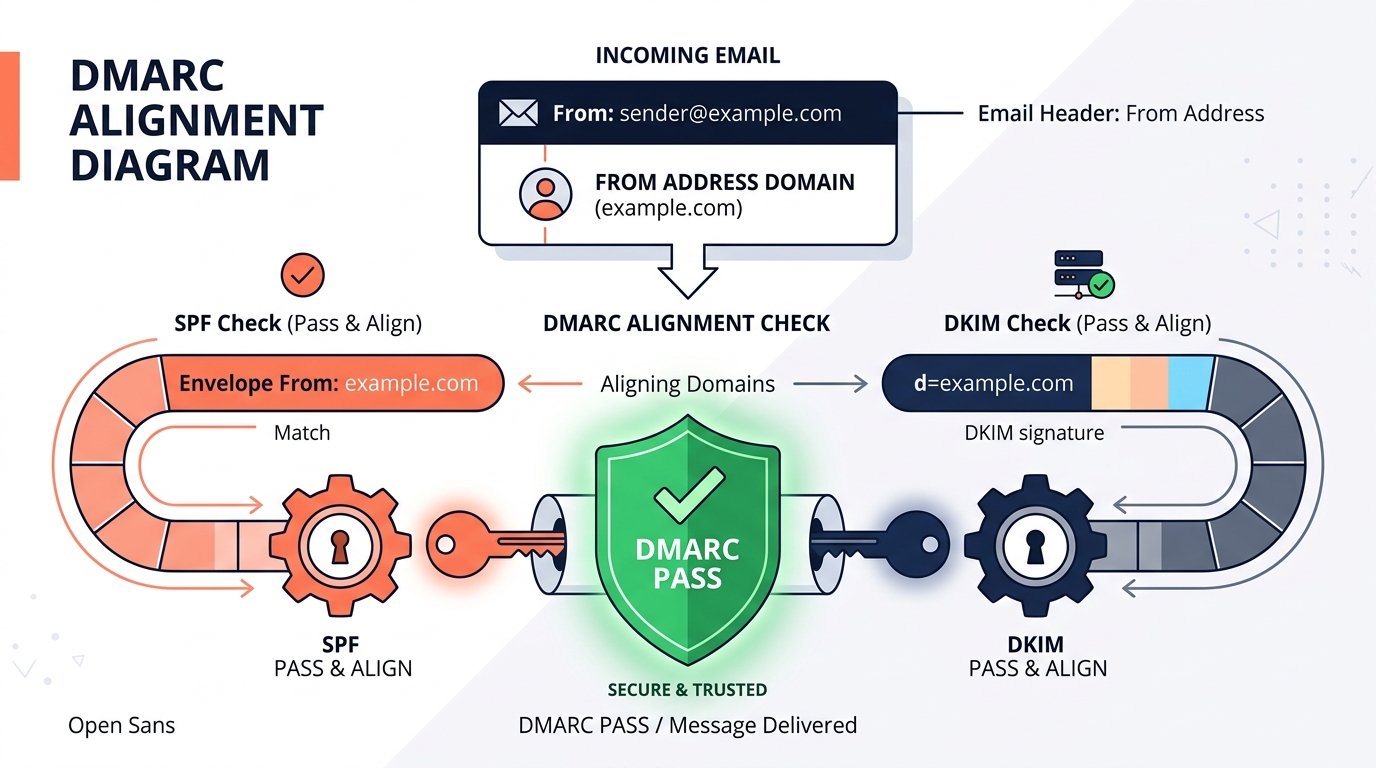 DMARC Alignment: SPF and DKIM matching the From address domain